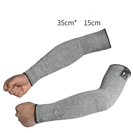 Anti-cut arm shield glass wrist guard outdoor protective equipment hand elbow anti-scratch wood worker protective sleeve: Green  