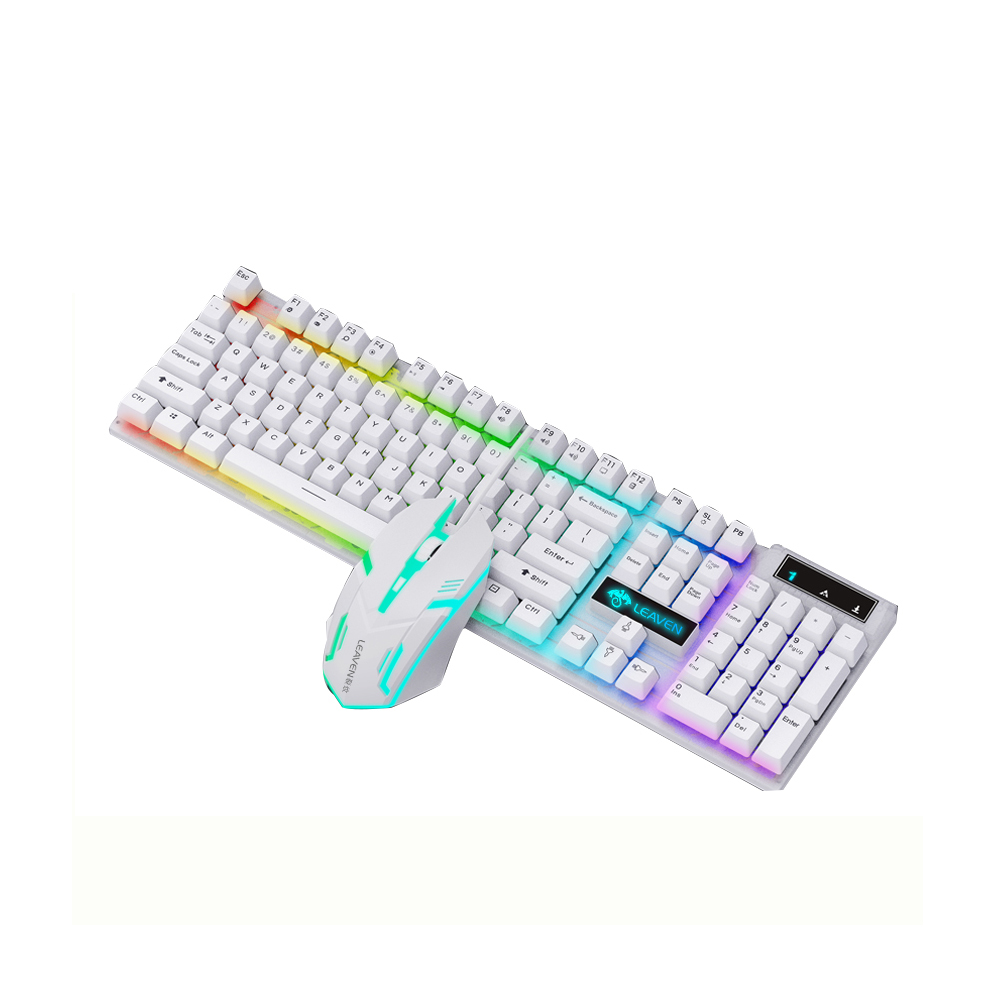 Computer-Gaming-Tastatur- und Maus-Set, USB-Kabel, Hintergrundbeleuchtung, PC-Tastatur-Maus-Kombinationen