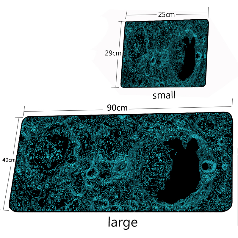 Contour Map Large Mousepads Black White Lines Art Gaming Accessories Desk Mat Carpet 40*80cm XXL Gamer Keyboard Mouse Pad for PC: 30x24 cm / Coffee