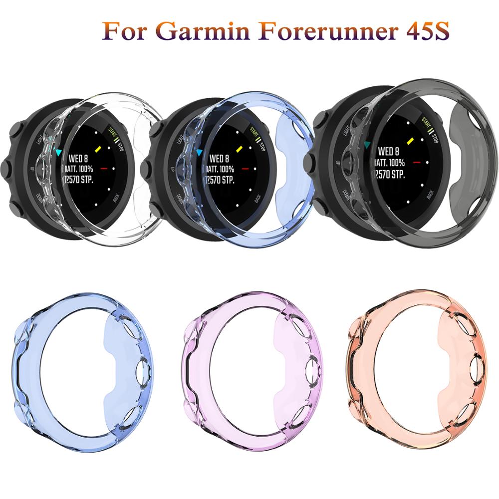 TPU Protection Silicone Cases Shockproof Cover For Garmin forerunner 45S Smart watch Shell Cases for Garmin forerunner 45S Cover