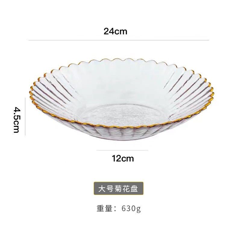 Porslin set nordisk stil phnom penh sallad kopp skål transparent glas skål set tallrik hem dessert tallrik frukt skål: A2- l