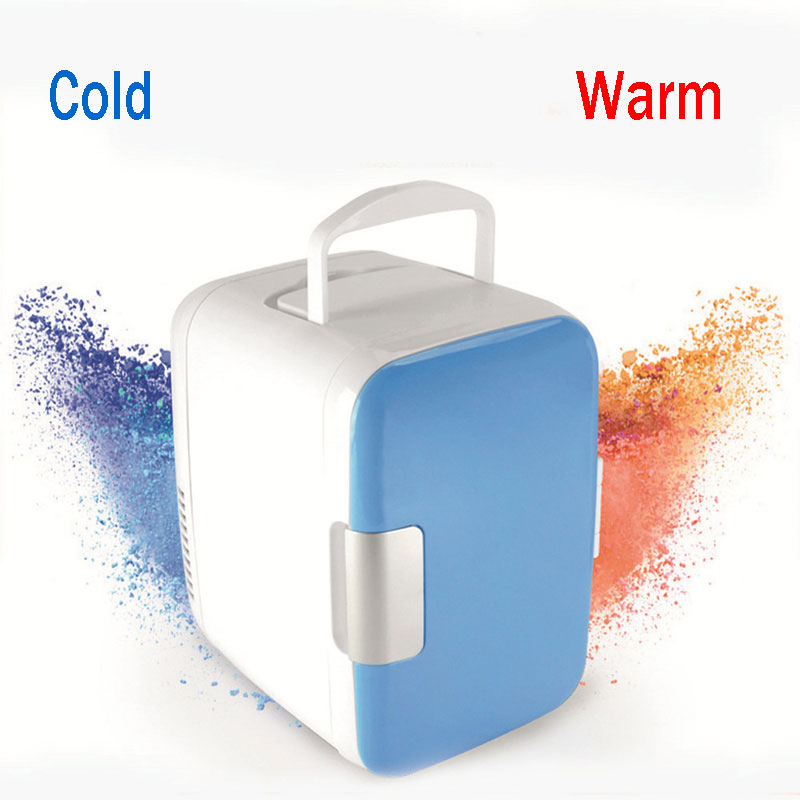 Mini nevera portátil para coche, refrigerador de viaje para el hogar, 12V, 220V, calentador automático, caja de refrigeración de doble uso para oficina, 4L