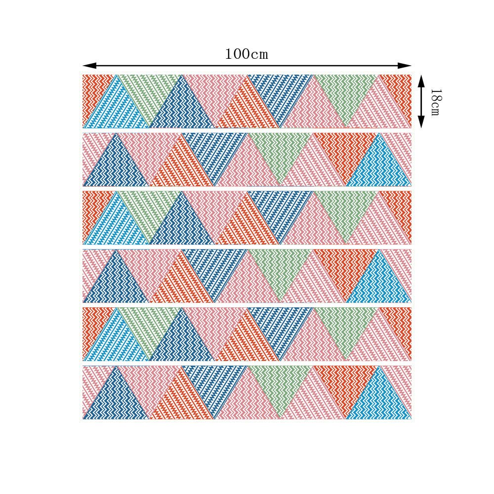 ISHOWTIENDIY Steps Sticker Removable Stair Sticker Home Decor Ceramic Tiles Patterns abstract waterproof Self-Adhesive Sticker