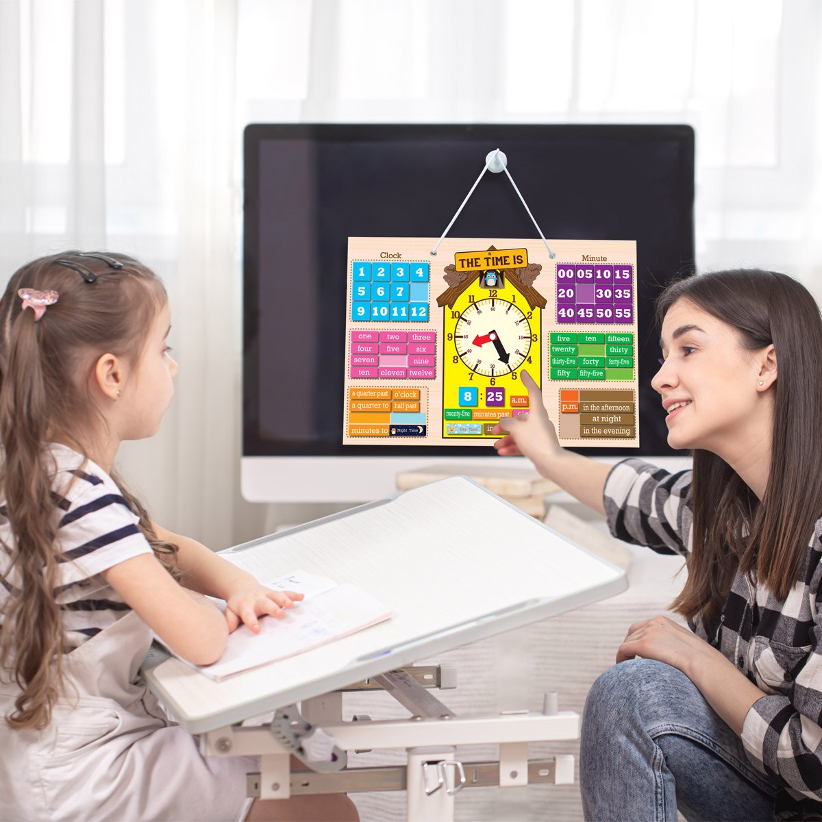 Shop magnetic time teaching clock for kids learn vicedeal