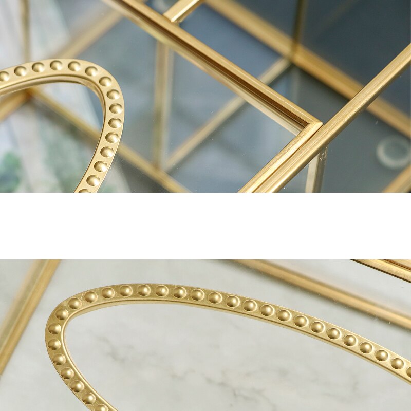 European Style Glass Tissue Box Holder Nordic Luxury Handkerchief Toilet Paper Holder Tissue Case Storage Box Living Room Decor