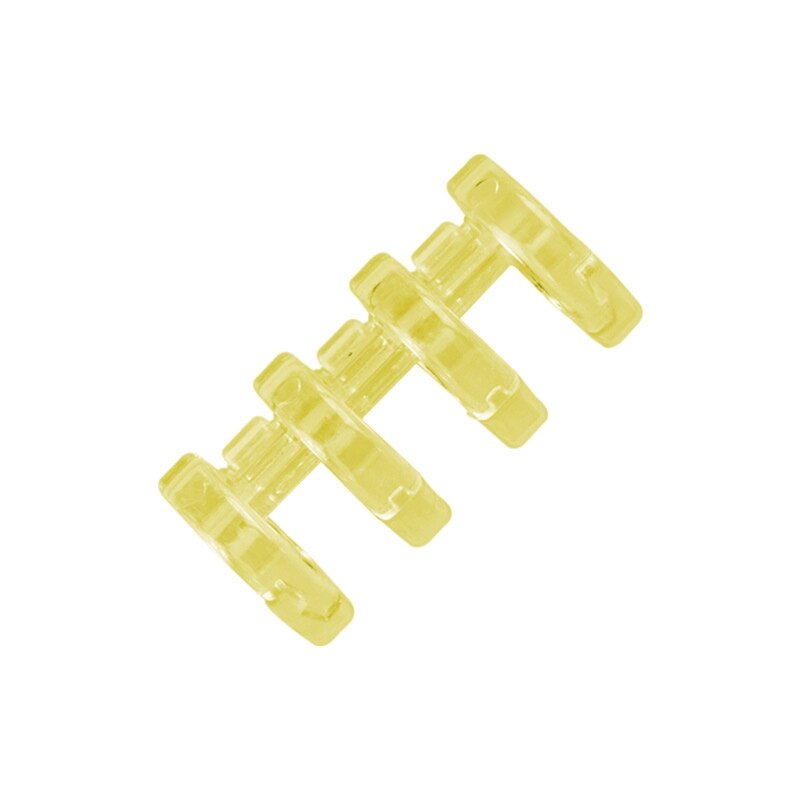 Plastic Binding Comb 4-ring Binding Coil Hold up 100 Sheets for Binding Cards Loose-leaf Refill Papers DIY Word Booklets 1XCE: Light Yellow
