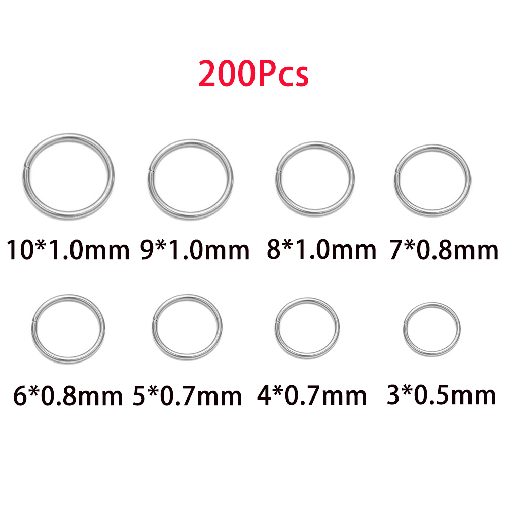 Anneaux de saut ouverts en acier inoxydable, connecteurs d'anneaux fendus pour bricolage, fabrication de bijoux, accessoires, fournitures, , 100 à 200 pièces/lot: 18mm / green