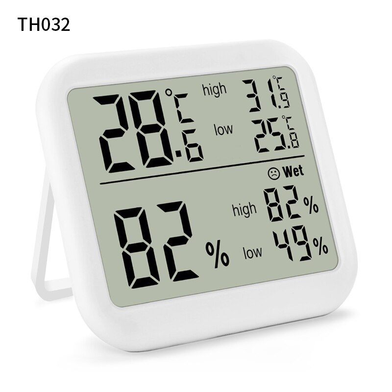 Digital Thermometer Hygrometer Touch Screen Temperature Humidity Meter Monitor Max Min Record For Indoor Home: TH032