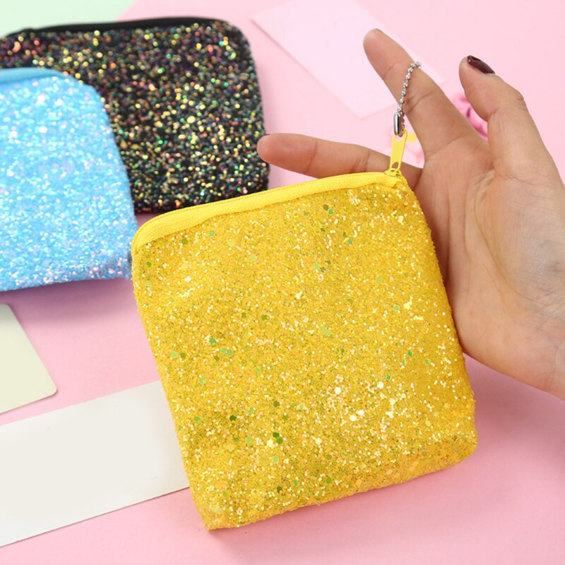 Kvinder pung mønt pung glitter pung luksus pailletter mønt pung dame kreditkortholder kvinde pung