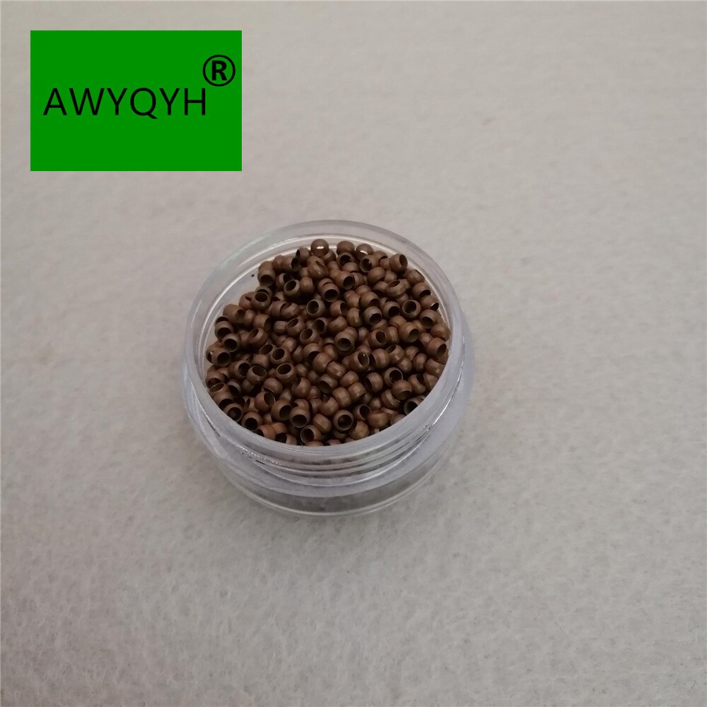 Perles pour extensions capillaires, en cuivre, nano anneaux, 1000 pièces, 2.5mm