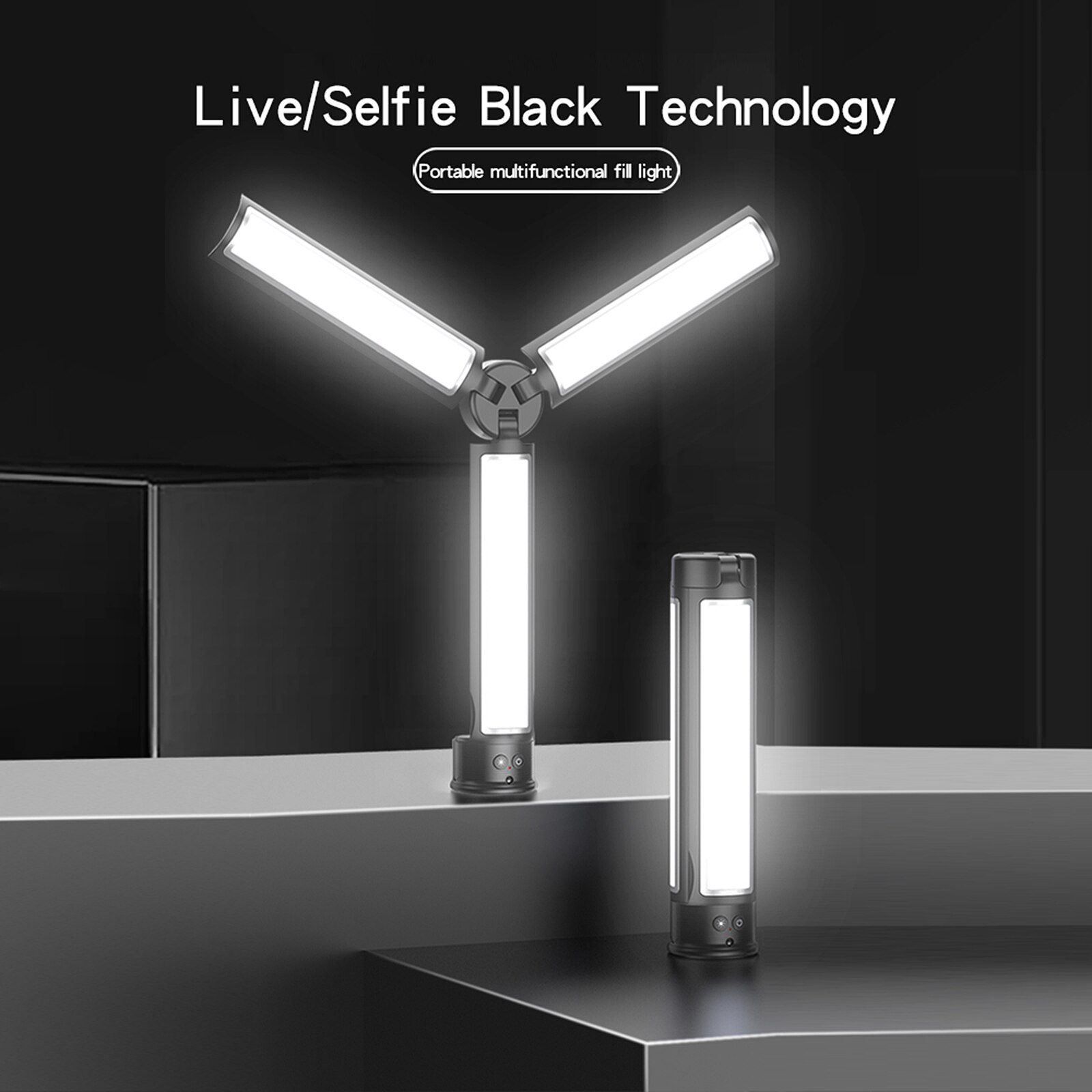 Fill Light Beauty Lamp Fold Photography Multifunctional Outdoor Multifunction Rechargeable Photographic Lighting