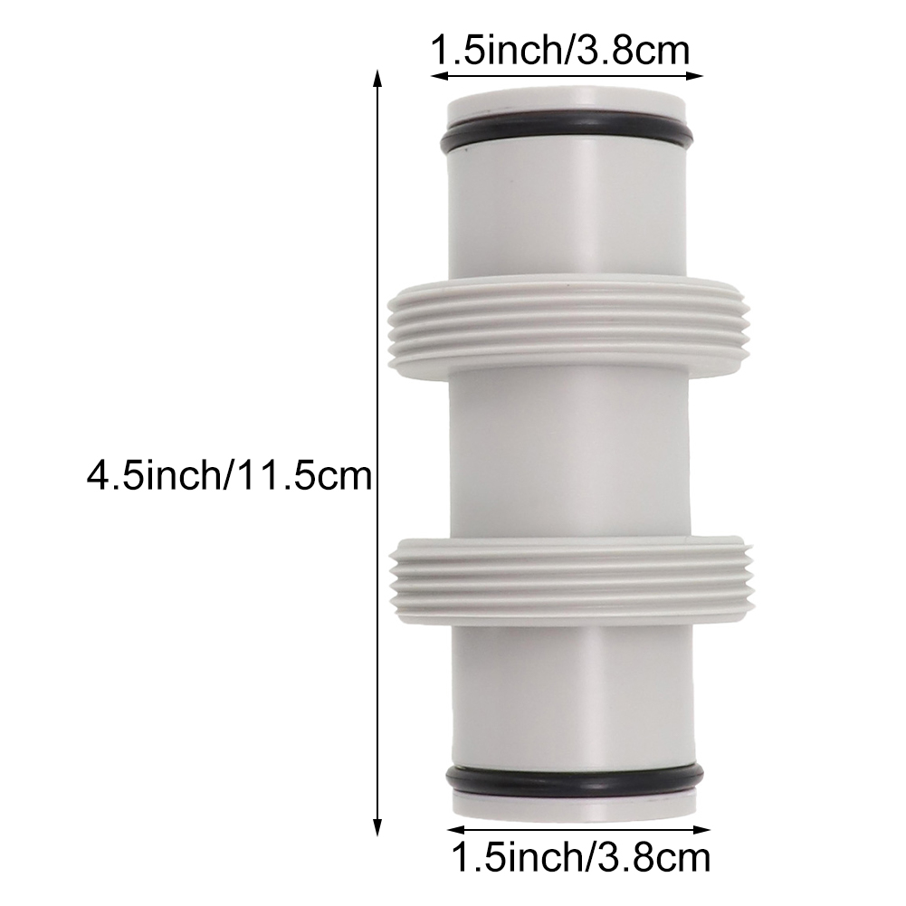 Hose Extension Adapter For Intex Split Hose Plunger Valve 1.5in To 1.5in Swimming Pool Straight Connector Plastic Hose Adapter