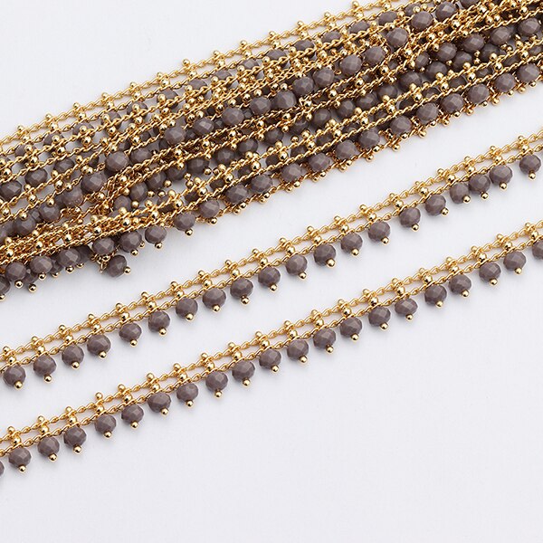 Gufeather  c70, smykketilbehør, gjør-det-selv-kjede ,18k gullbelagte ,0.3 mikron, perler, smykkelaging, gjør-det-selv-kjede kjede ,1m/ lot: C7004