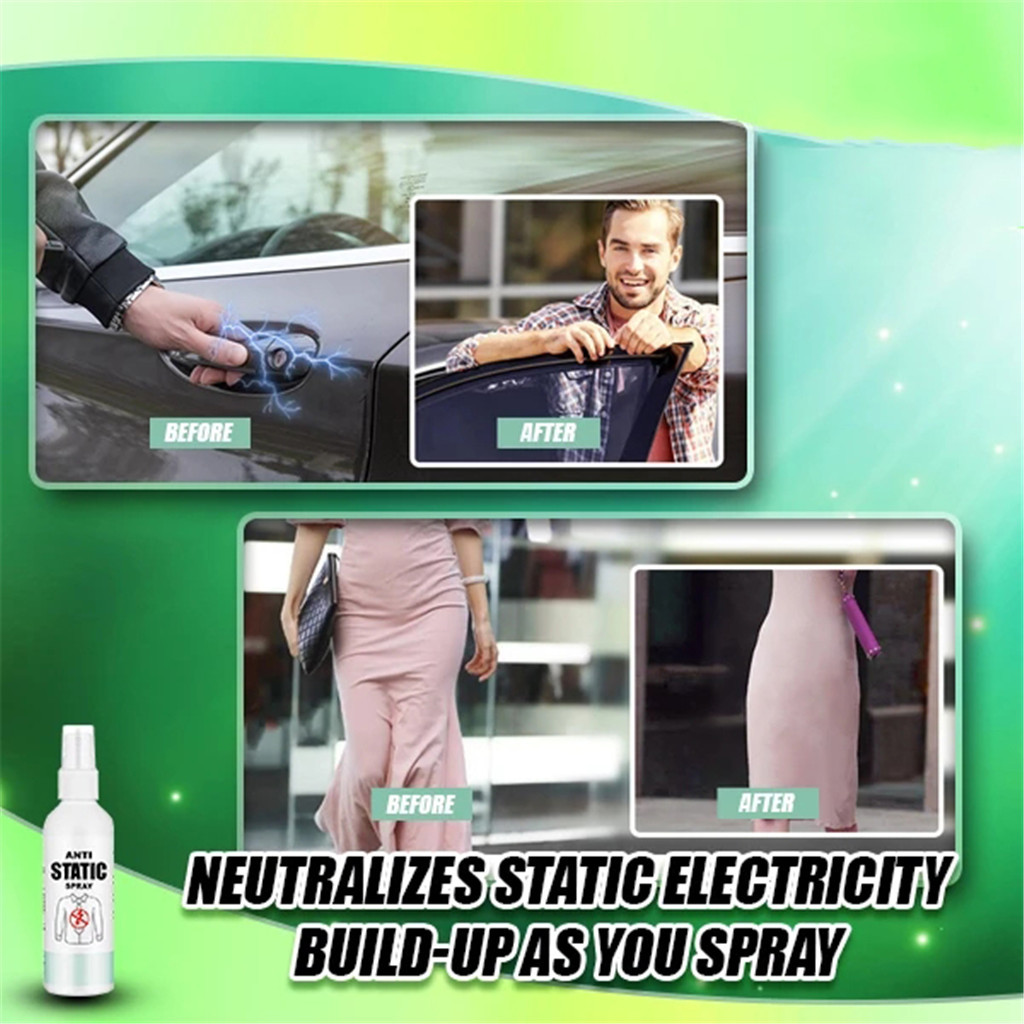 Spray antistatique pour tissu 30/100ML | Produit en Spray Anti-statique, élimine efficacement la statique, nettoyage ménager, directe