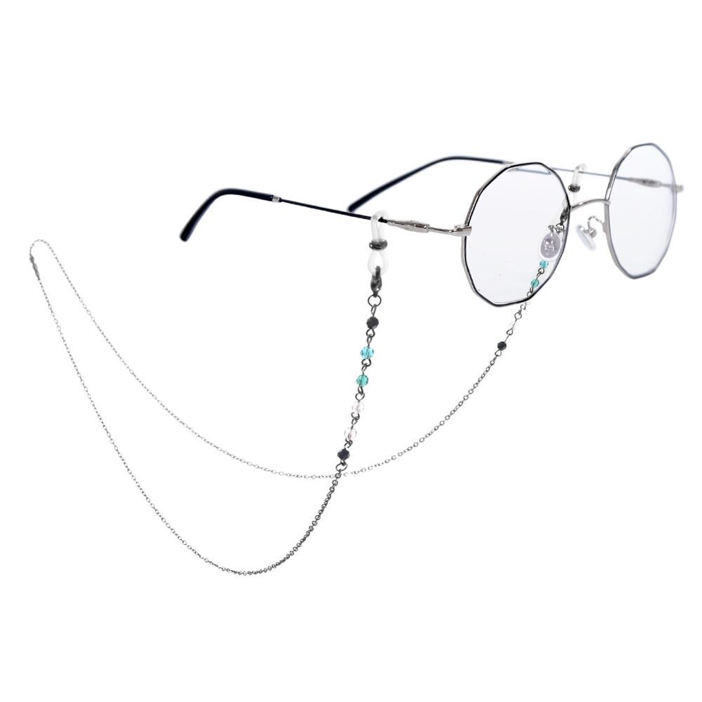 Sonnenbrille Kette Zink-legierung Förderung eilte Frauen Solide Sonnenbrille Schnur Gläser Nicht-Unterhose Hängende Kette Nacken Bunte: A