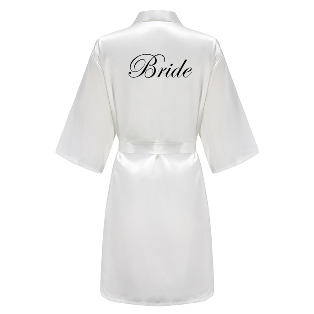 Bruiloft team met zwarte letters kimono satijnen pyjama bruidsmeisje badjas bruid gewaad: XXL / Blauw