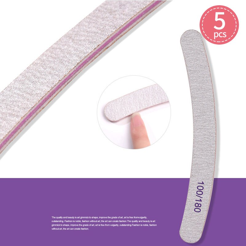 Nail File Nail Buffer 100/180 Sandpaper Nails Sanding Blocks Grinding Polishing Pedicure Manicure Care Nail Tools: M391 style 5