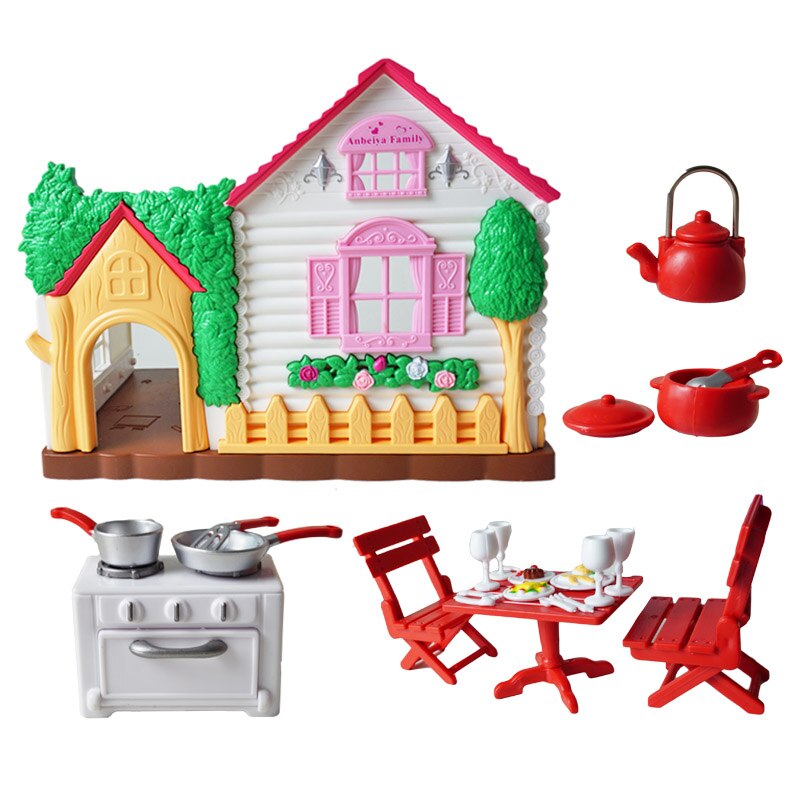 Bos Familie Serie Speelgoed Tree House Villa Speelhuis Simulatie Keuken Speelgoed Meisje Puzzel Kinderen Verjaardag Speelgoed: Default Title