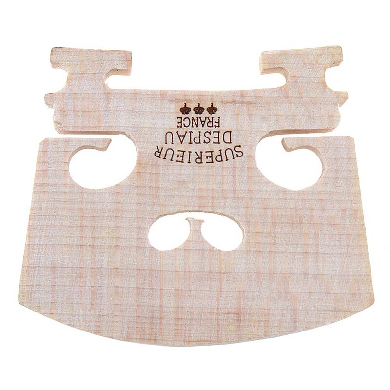Adjustable Violin Bridge Maple,4/4 Size Violin Fitted Bridge Parts For 4/4 Size Violin With Violin Shoulder Rest