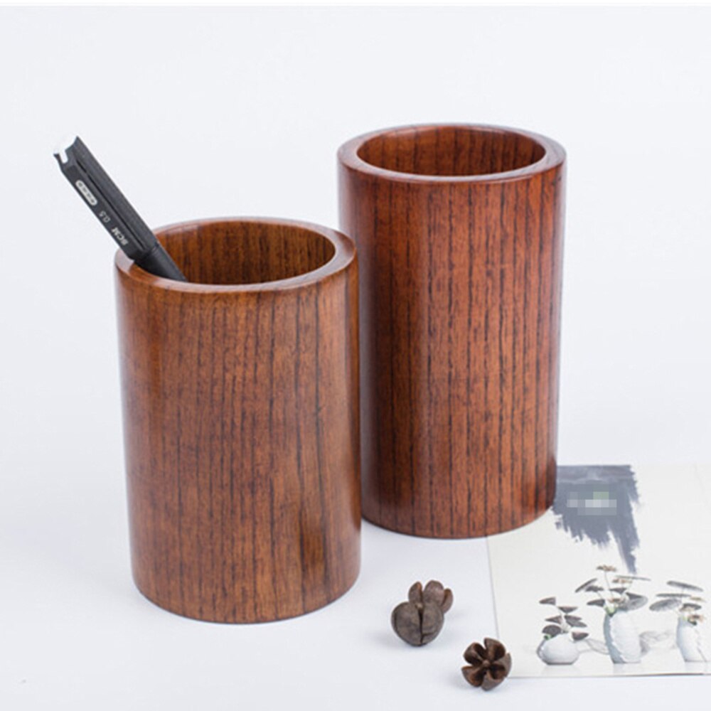 Eco-vriendelijke Houten Gebruiksvoorwerp Houder Ronde Eetstokjes Organizer Caddy Voor Keuken Spatel Tang Bestek Vork Lepel
