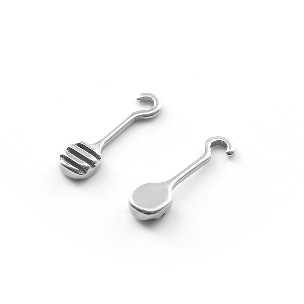 10 unids/bolsa gancho de ortodoncia Dental ganchos crimpables curvados largos Material de acero inoxidable soportes accesorios de odontología izquierda/derecha