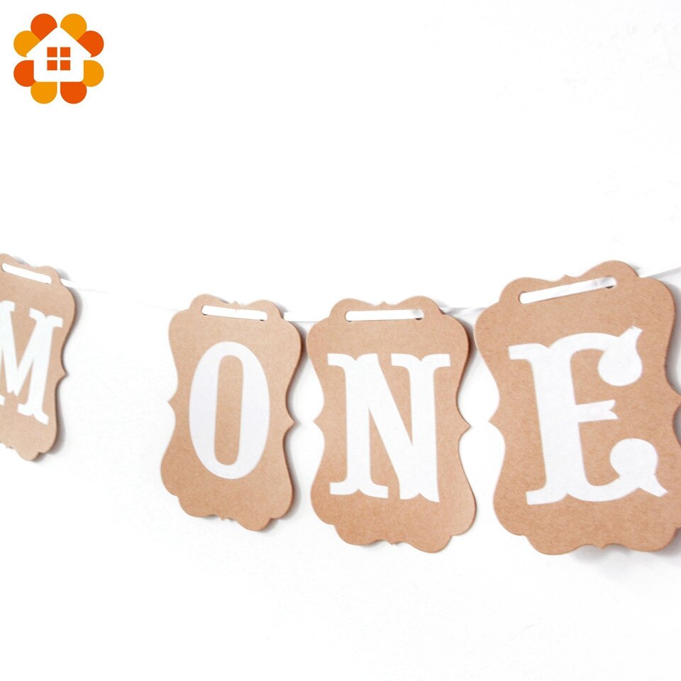 Baby Douche 1st Verjaardag IK BEN EEN Banner Papier Kraft Baby Jongen Meisje Mijn eerste Partij Decoratie Een Jaar Verjaardag DIY Supplies