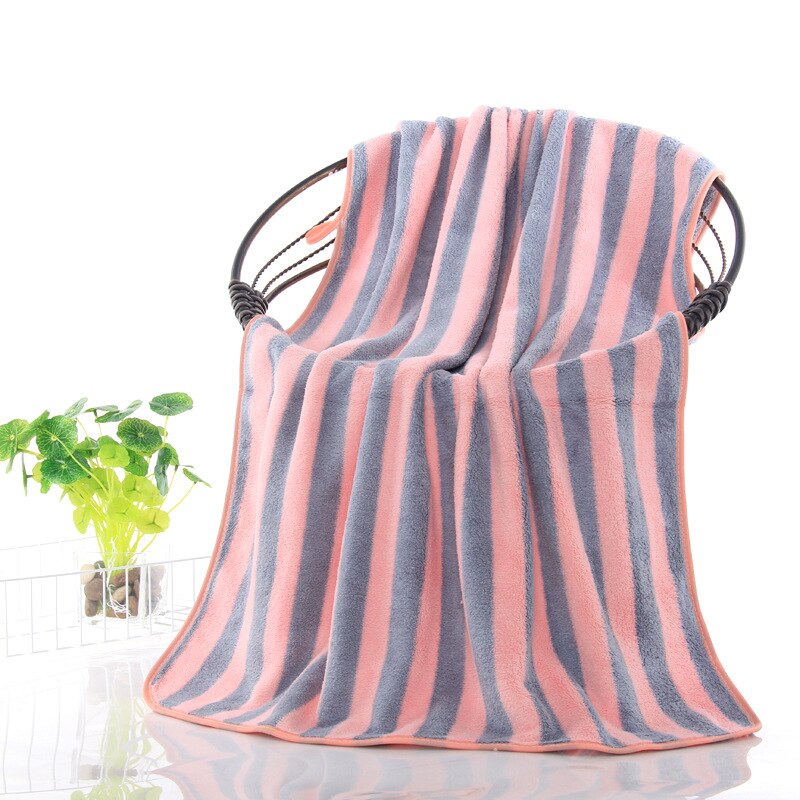 Shower Cap Towel Cotton Terry Beach Towels Super Absorbent Bath Towel for Adults Large Bathroom Body Spa Sports Stripe 140x70cm: A 70x140cm