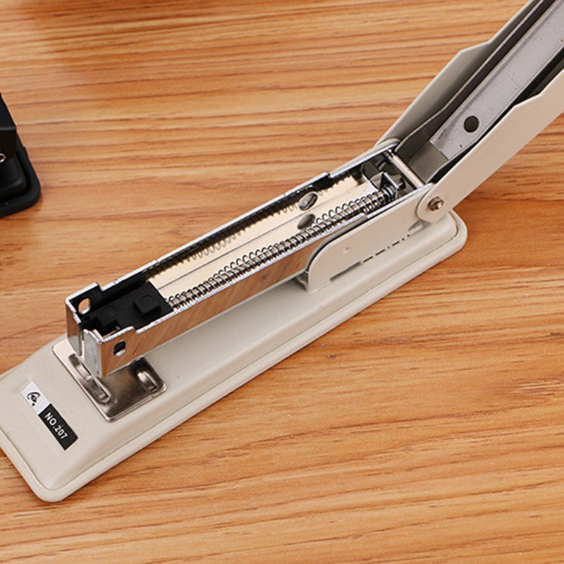 Grapadora portátil de Metal NO.0207, grapadora portátil duradera, papelería escolar, suministros de encuadernación para oficina, grapas con 1000 Uds.