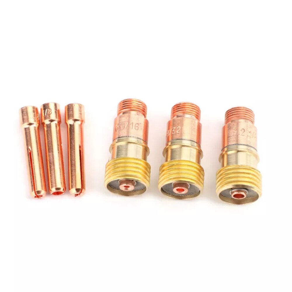 31PCS TIG Welding Torch Accessories Stubby Gas Lens Pyrex Glass Cup Kit For WP-17/18/26 Welding Accessories