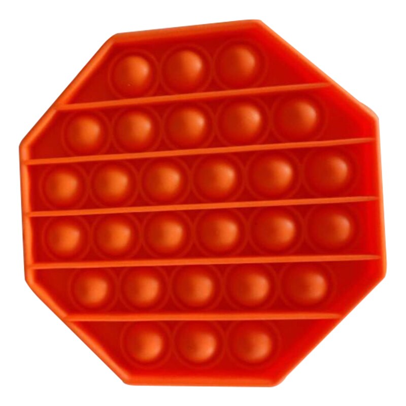 1x Push Pop Pop Blase Sensorischen Zappeln Spielzeug Stress Relief Spezielle Bedürfnisse Stille Klassenzimmer M09: Orange
