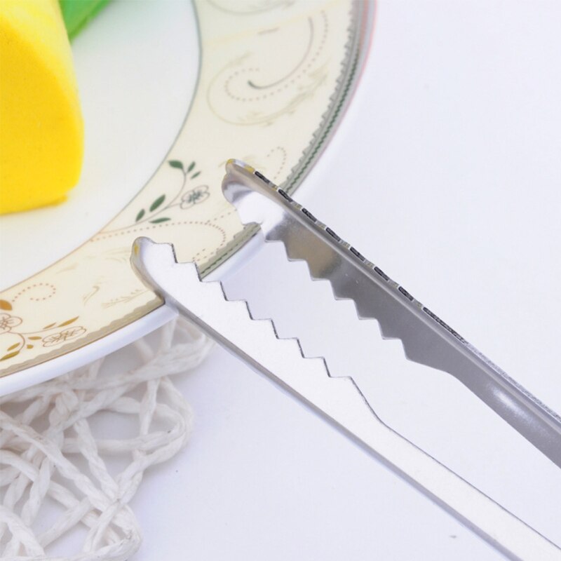 Multipurpose Stainless Steel Ice Tong Cube Clip Kitchen BBQ Grilling Clamp 72XF