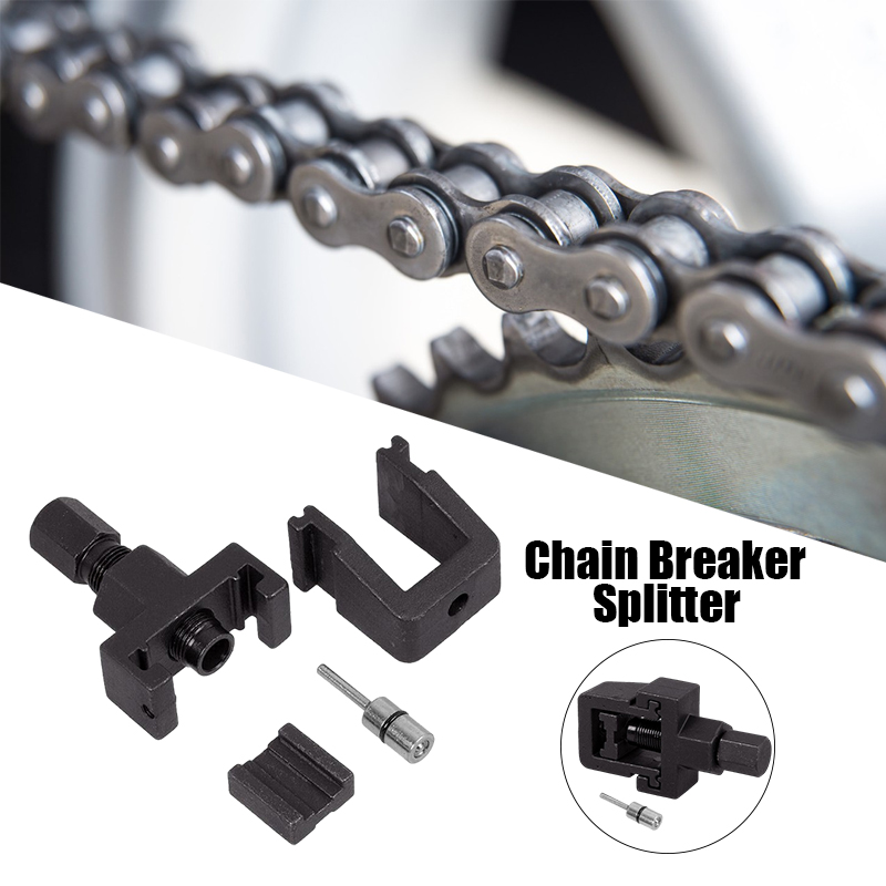 Herramienta Universal de extracción de eslabones de cadena de motocicleta, divisor de cadena de acero al carbono, herramientas de reparación de rebitador de cadena de motocicleta y bicicleta