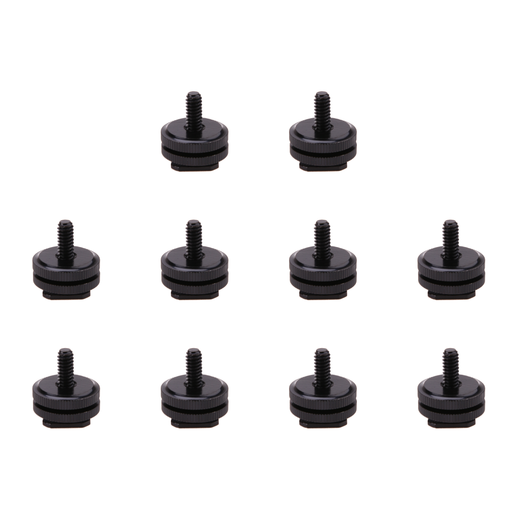 1/4 Zoll Stativ schraube zum Blitz Blitzschuh Adapter schwarzer Schrauben Adapter Stativ halterung Blitzschuh halterung für Kamera Studio Zubehör: Gold