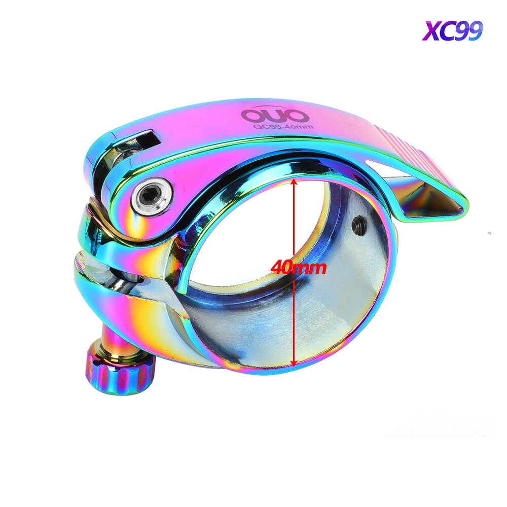 Colorful CNC Bicycle Seat Tube Clamp Suitable for Sp8 Generation Driving Seat Tube Clamp 40/41mm Folding Bicycle Seat Tube Clamp: 40mm