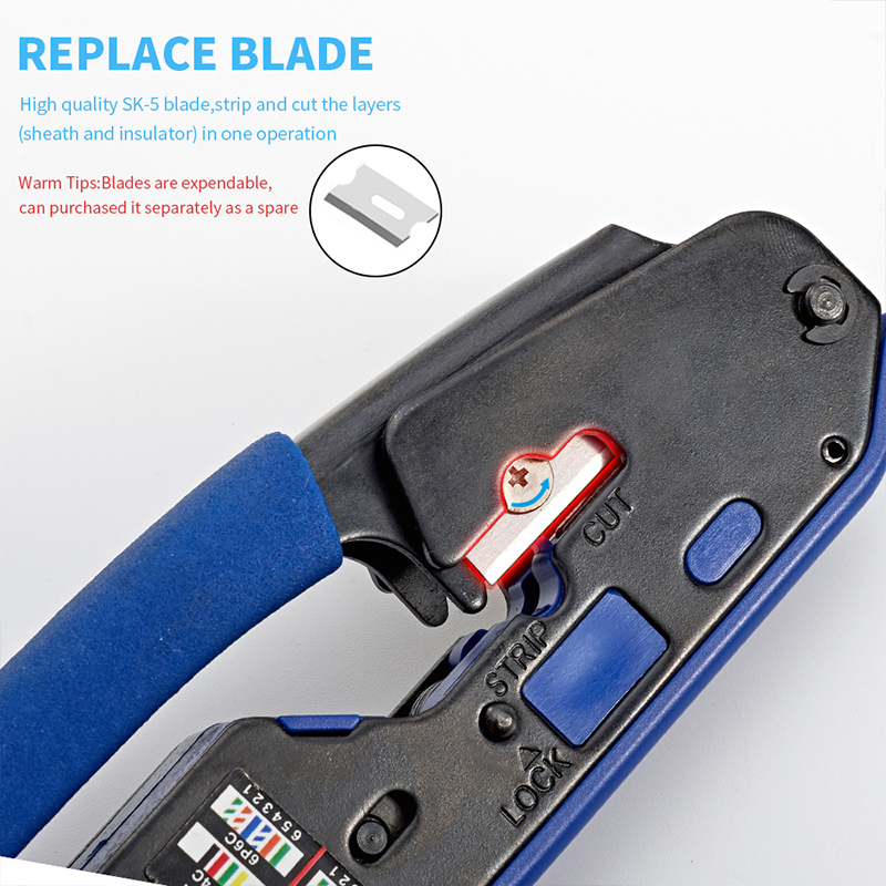 RJ45 krimptang tang netwerkkabel crimper draad stripper cutter ethernet clip tang RJ45 RJ12 RJ11 cat6 cat5e cat5