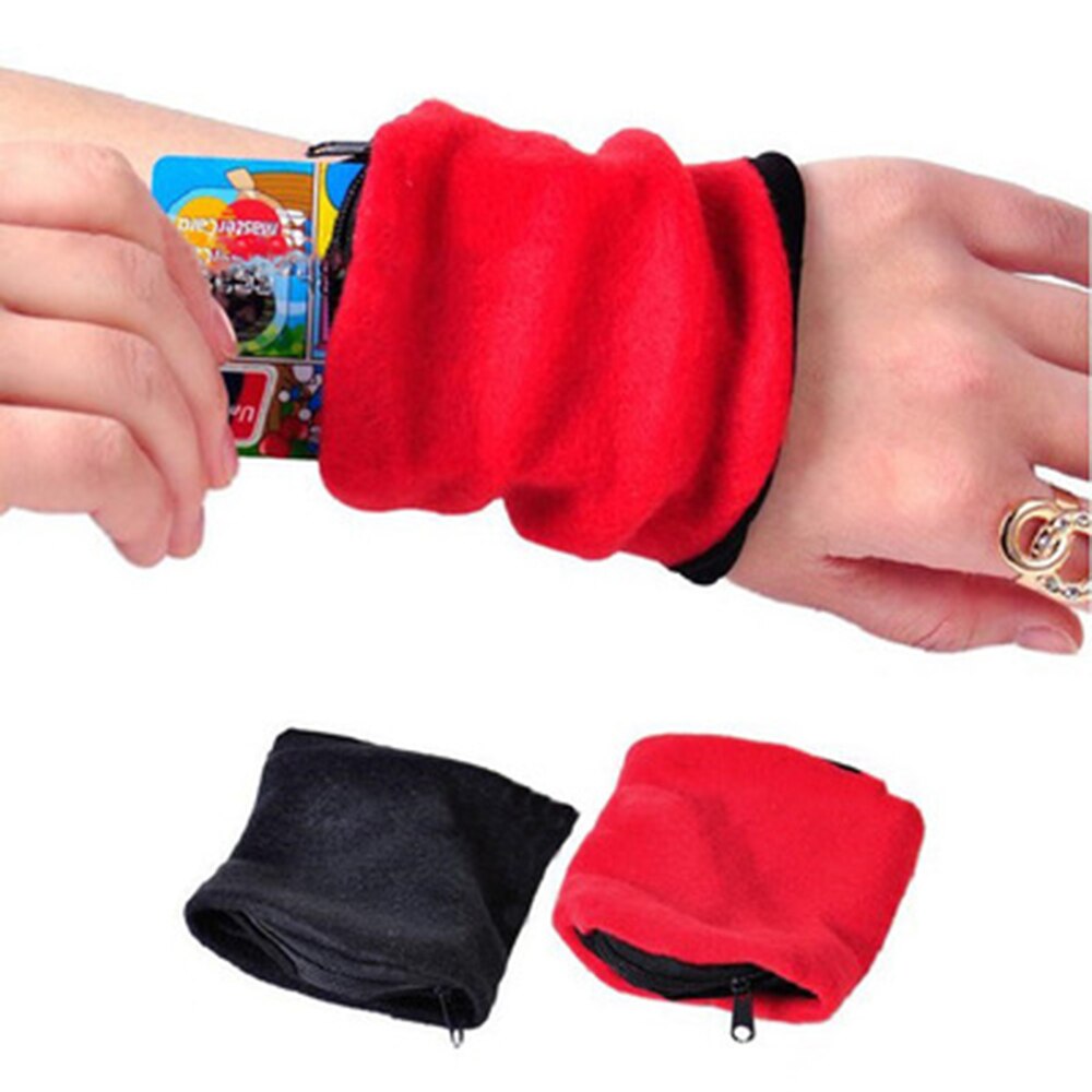 Wrist Wallet Pouch Band Zipper Running Travel Cycling Safe Sport Ankle Wrap Bag For Running Gym Cycling Purse Safe