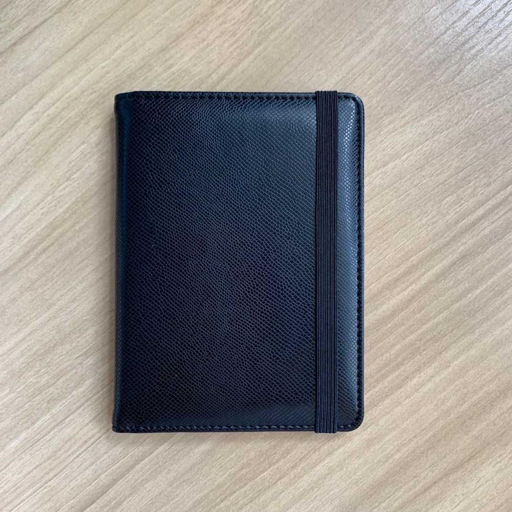 Vintage rfid pu nahka passikotelot passin kannet lompakko matkustusasiakirjan kansi ruskeat passikotelot: Musta