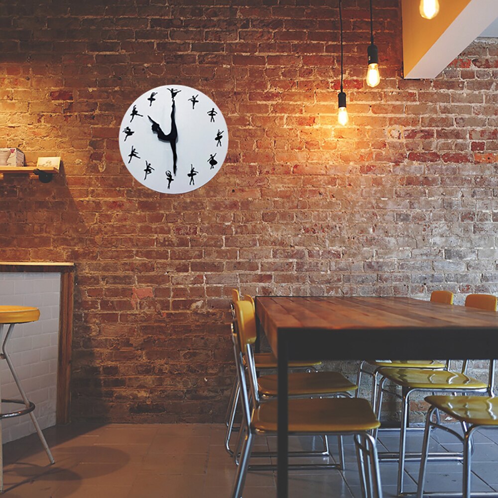 Ballerina Wall Clock Girl Ballet Dancer Modern Wall Clock Ballet Dancing Watch Home Bedroom Decor