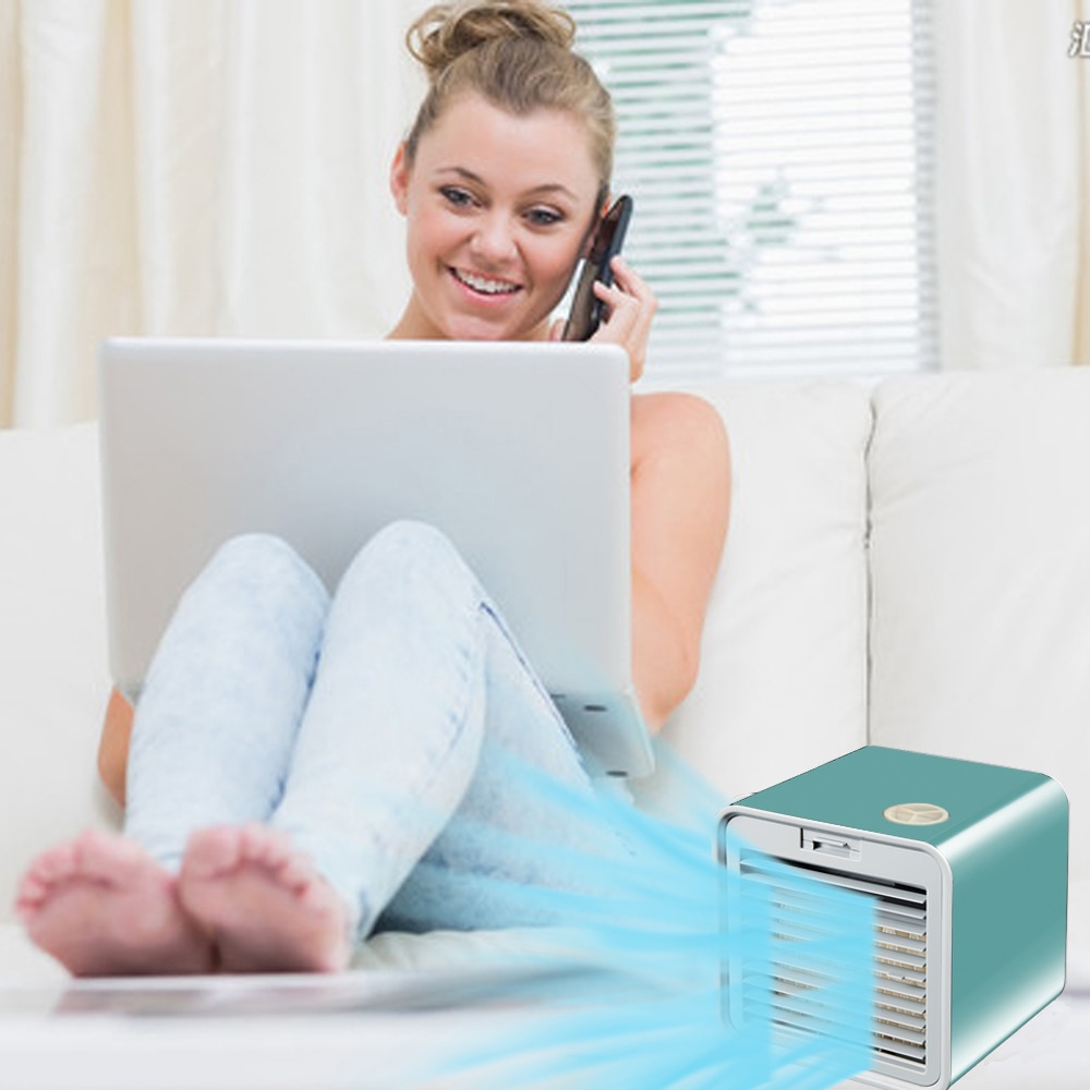 Mini Portable Air Conditioner Humidifier Purifier Air Cooler Desktop USB Air Cooling Fan Device Office Home Air Conditioning