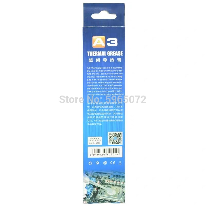 Pccooler A3 30g Thermo Paste Heatsink Plaster Paste Thermal Grease VGA for AMD Intel PC Processor CPU Cooler Cooling Fan