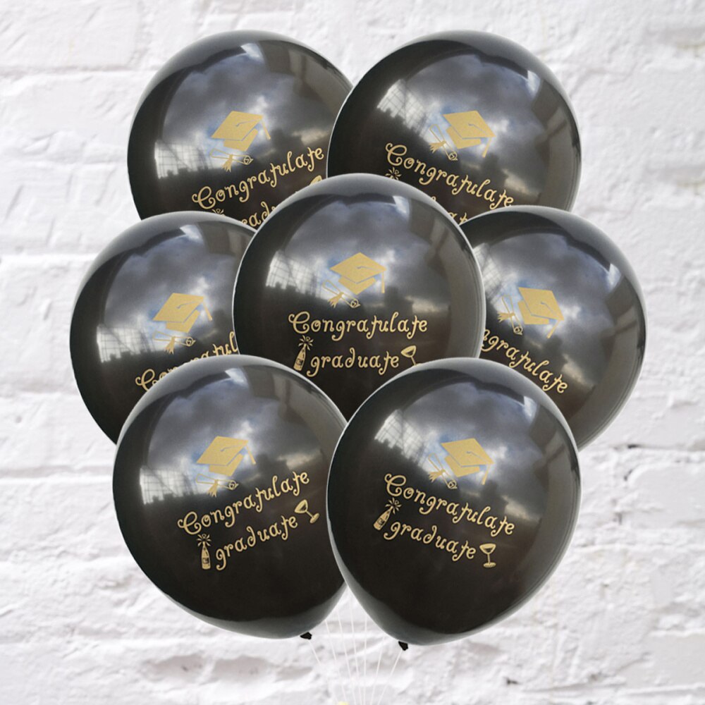 20 Pcs Latex Balloons Latex Inflatable Congratulate Graduate Letter Baloon Decoration Ball for Graduation Party: Pink