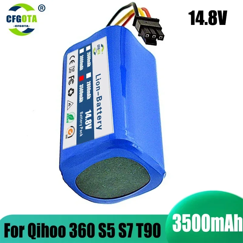100 % für Qihoo 360 S5 S7 T90 14,8 V 3500 mAh Roboter-Staubsauger-Akku, Ersatzbatterien für Roboter-Staubsauger.
