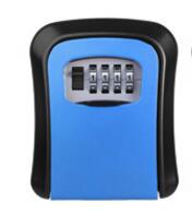 Outdoor Safe Key Box Key Storage Organizer With 4 Digit Wall Mounted Combination Password Keys Hook Organizer Boxes: Brown