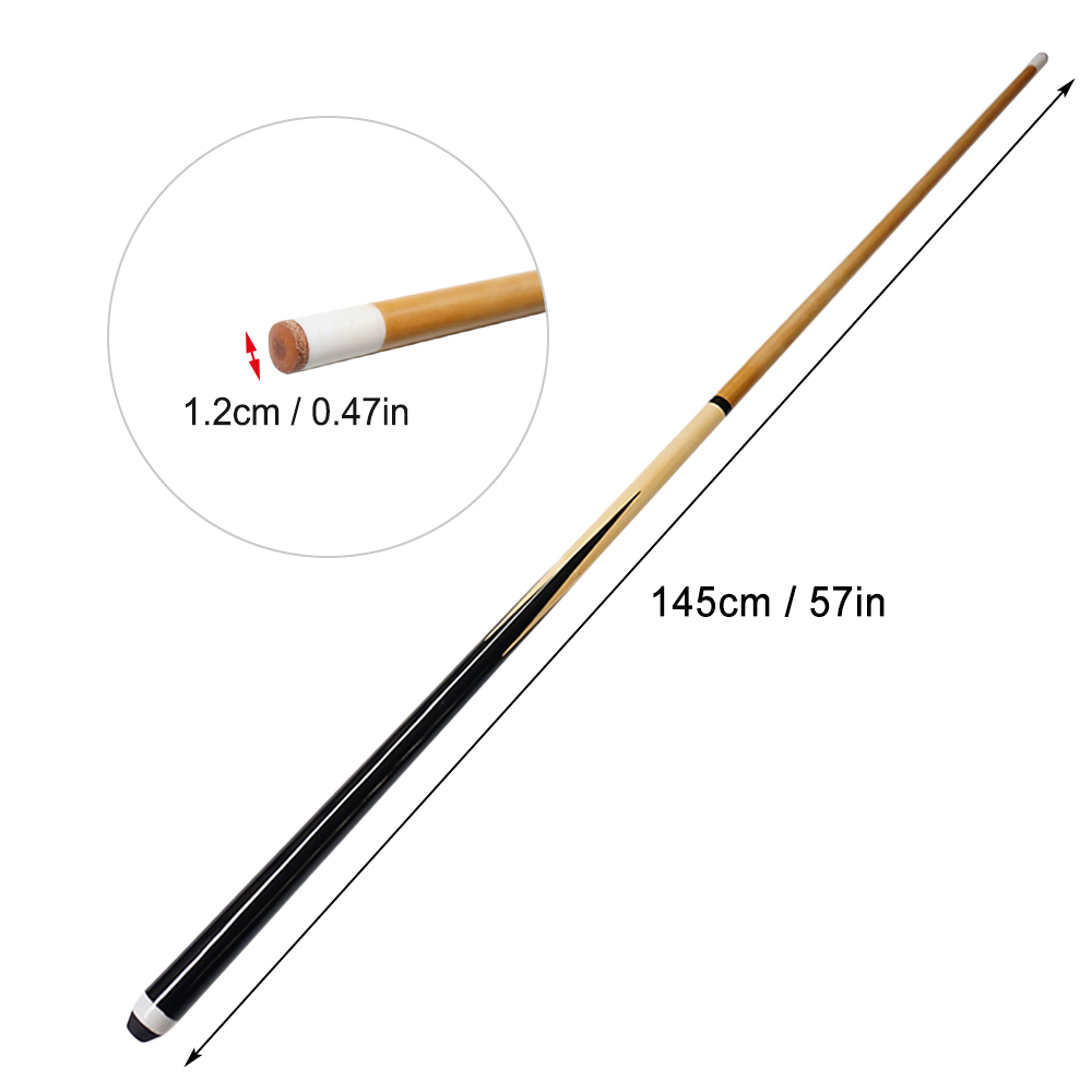 Billard-Queue, Kinder-/Erwachsenen-Pool-Stick, Whitewood-Hinterradgabeldesign, 1/2 geteilt, geeignet für Zuhause und Bar, präzise und gerade: WHITE