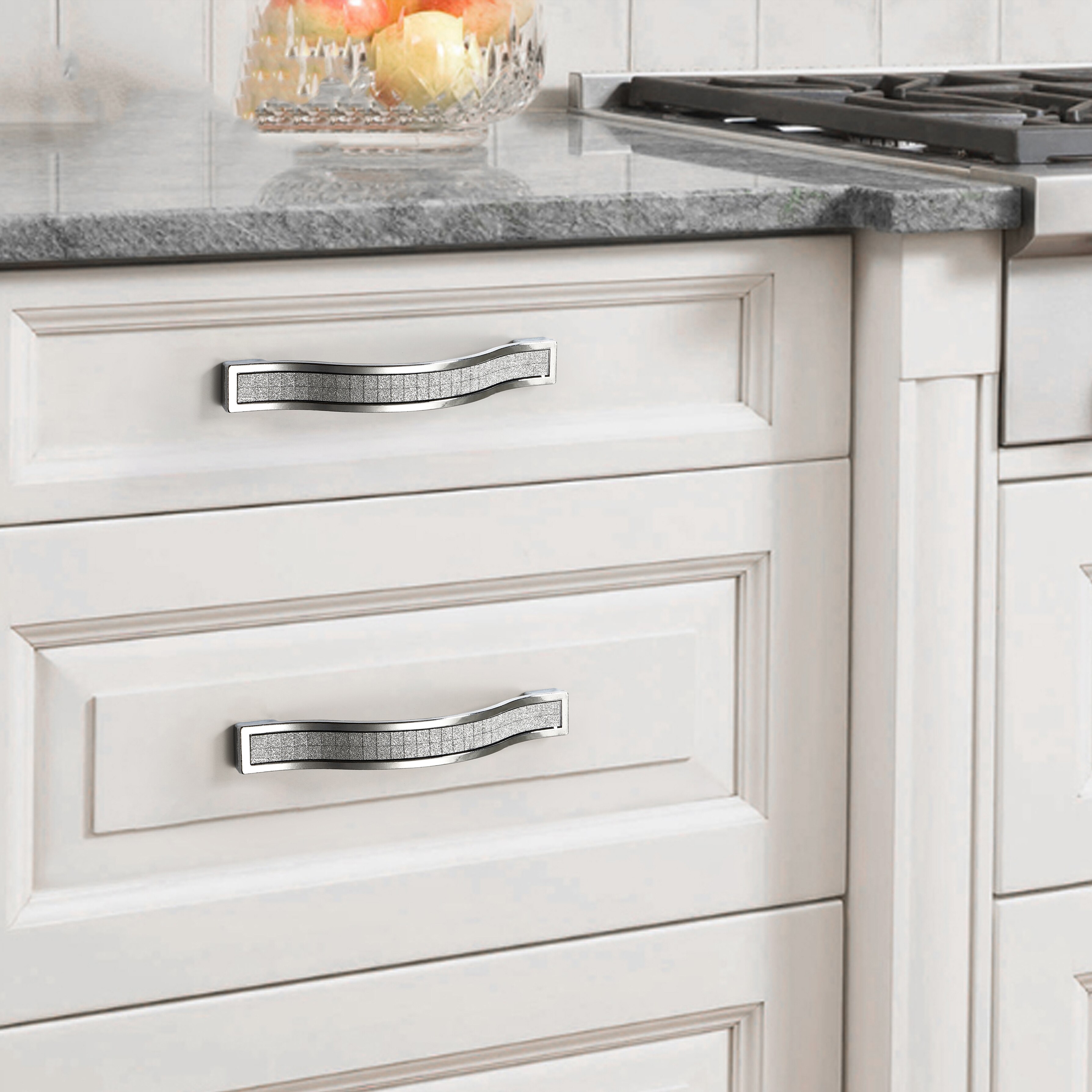 Rhinestone Crystal Drawer Europe Style Aluminum-Alloy Furniture Door Pull Handle for Drawer Cabinet Cupboard Kitchen Hardware