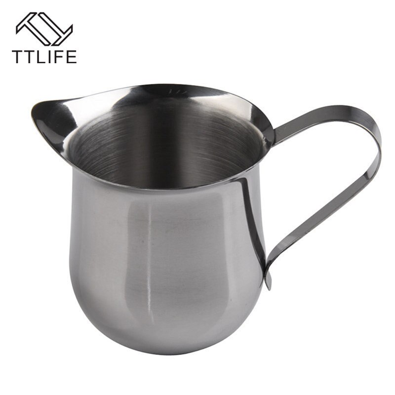 4YANG Acero inoxidable café taza de leche Frothing jarra 60/90/150/240ml Barista Craft leche Frothers Latte arte Pull Flower Cup