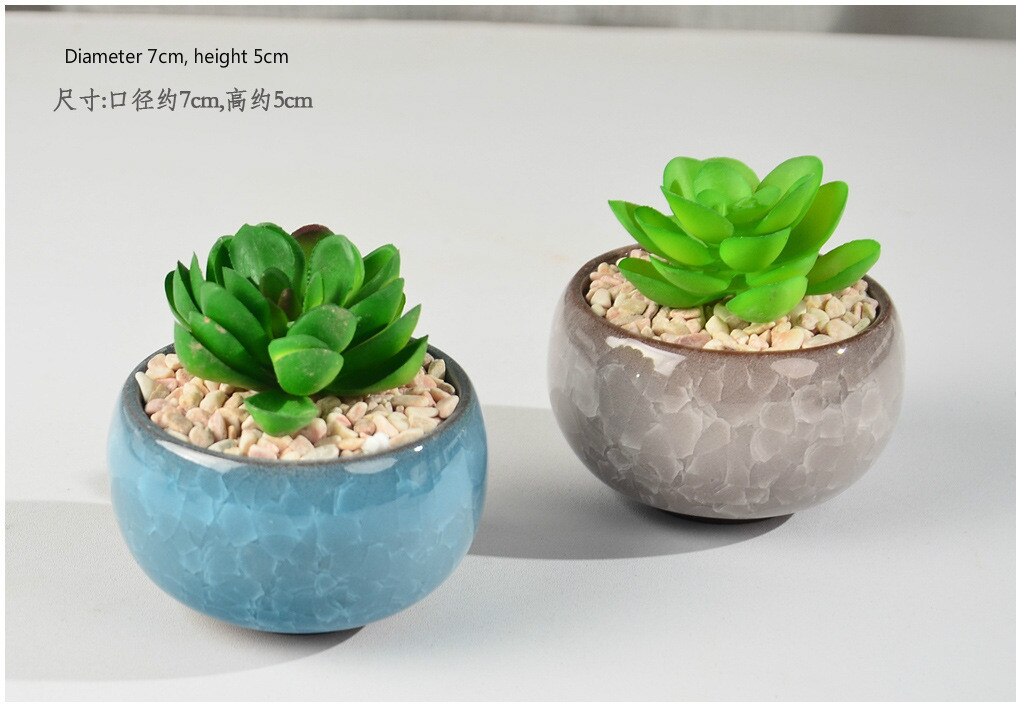 Ceramic Succulent Leaf Potted Pot Small Fresh Mini Plant Nursery Pot Office Desktop Potted Plant Succulent Pot Plant Pots: B