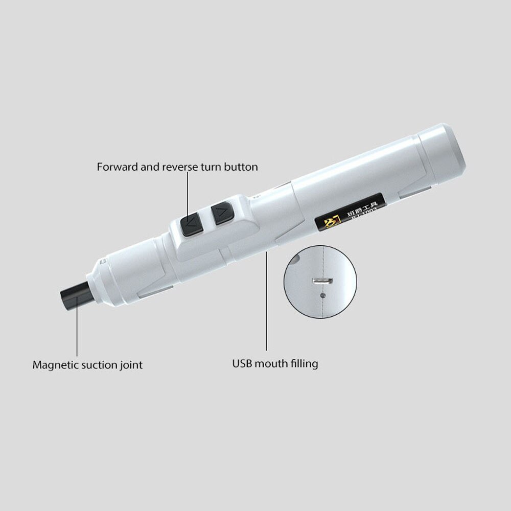 Cordless USB Rechargeable Electric Screwdriver Mini Power Tool Multifunction Screw Driver for Repairing Clock Electronic Device