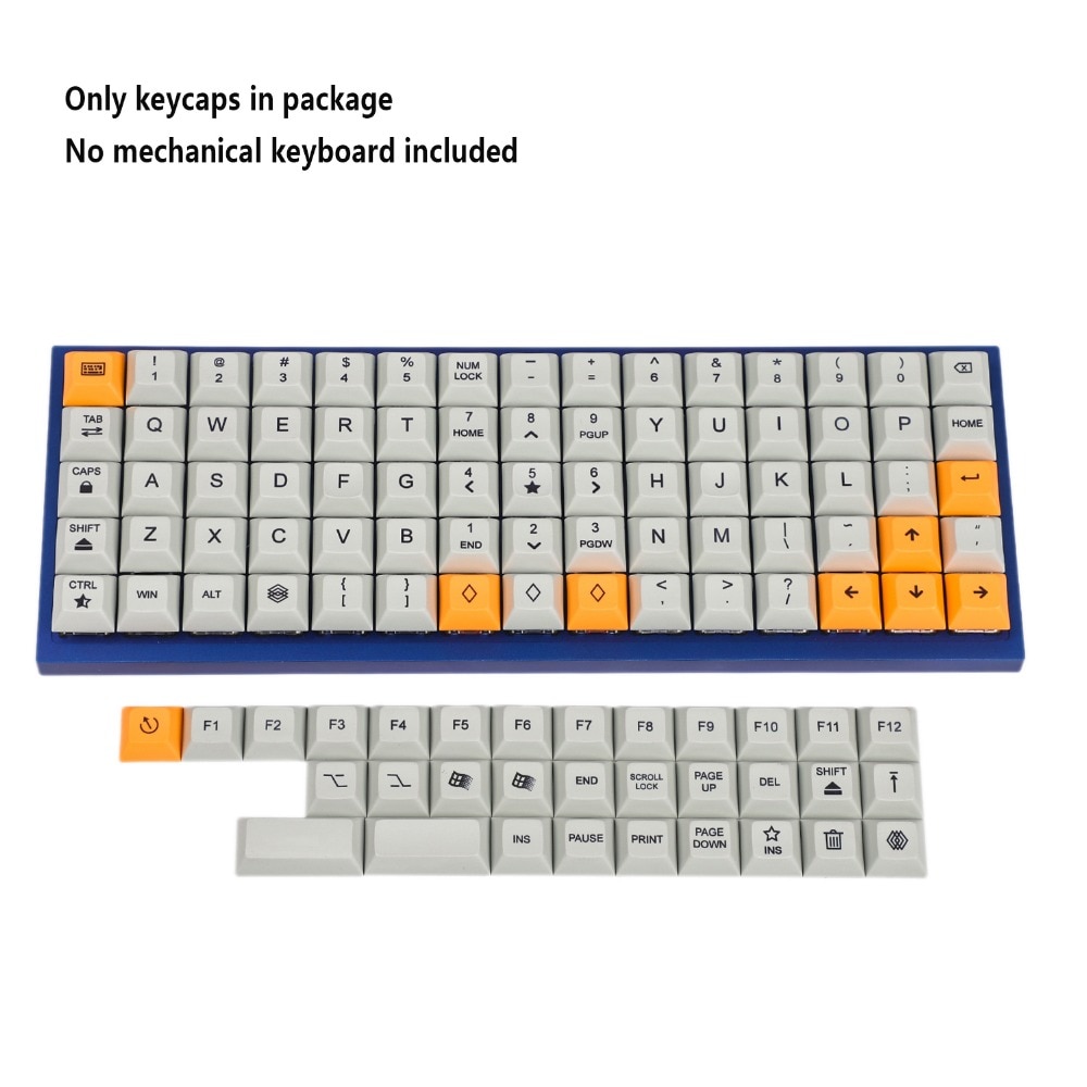 75 Keys DSA Dye Sub PBT Keycaps Suitable For Ortholinear Layout MX Keyboard XD75 ID75 Planck Preonic Niu40