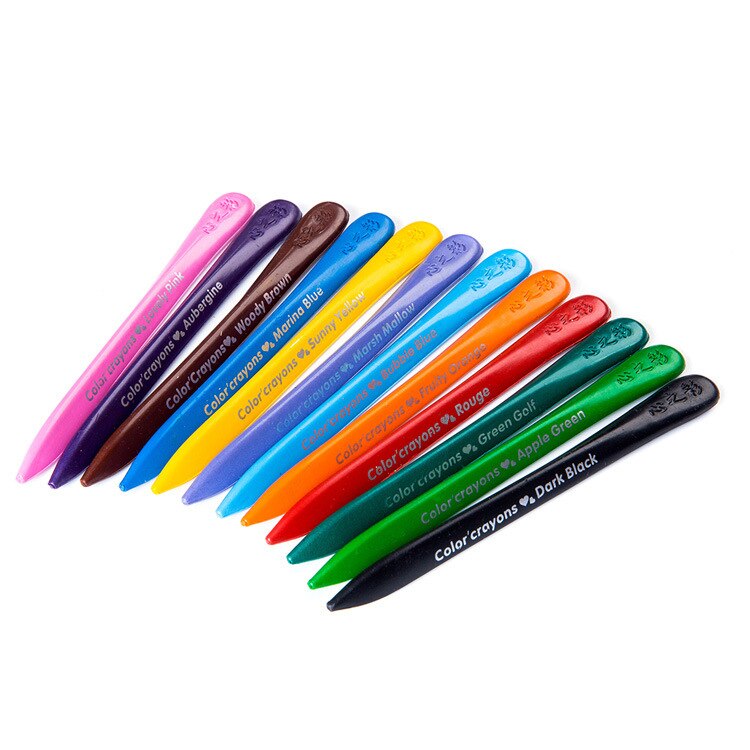 Lápices de colores no tóxicos para dibujar con los dedos, suministros de arte educativos para niños, material de papelería para estudiantes, fácil de borrar, 24 colores, novedad